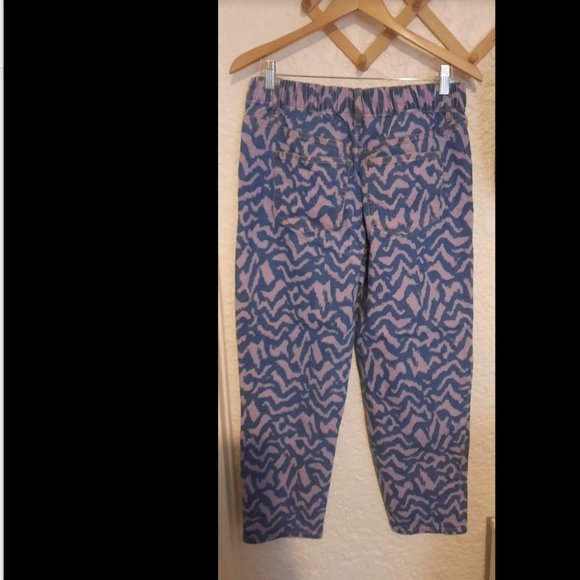 The Get Blue & Purple Animal Print Mom Jeans Sz M - Picture 2 of 4